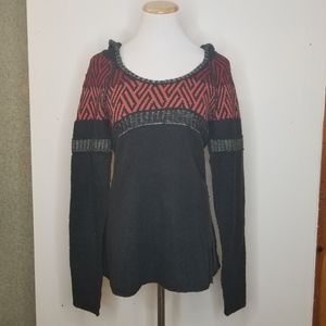 Free People High-Low Hooded Wool Sweater